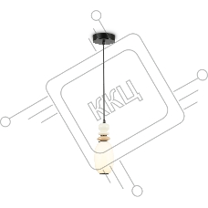 Светильник Ambrella light LH53141 BK/WH черный/белый 6W 3000K D120*1520