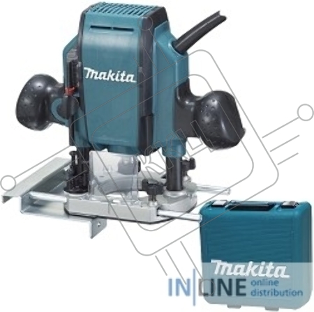 Фрезер Makita RP0900K 900Вт,27000об\м,ход-35мм,цанга-6\8мм,2.7кг,чем