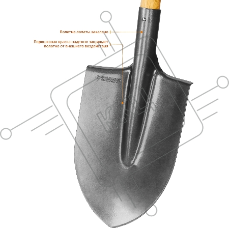 Штыковая лопата ЗУБР ФАВОРИТ Профессионал, деревянный черенок, 4-39501_z02