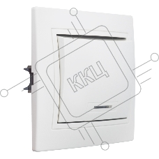 Выключатель 1 кл. с подсветкой скрытой установки 10А 250В IP20,слоновая кость (керамика) 
