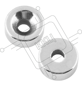 Неодимовый магнитный диск 15х5 мм с зенковкой 10х4,5 мм (упаковка 2 шт.)