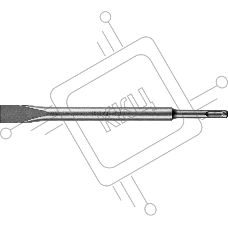 Зубило плоское KRAFTOOL ALLIGATOR SDS-plus 20 х 250 мм