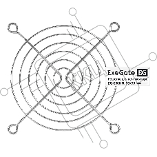 Решетка для вентилятора 90x90 ExeGate EG-090MR (90x90 мм, металлическая, круглая, никель)