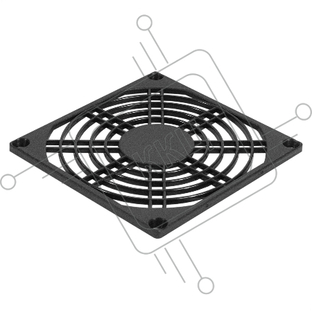 Решетка для вентилятора 90x90 ExeGate EG-090PSB (90x90 мм, пластиковая, квадратная, черная)