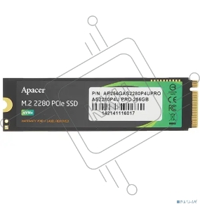 Накопитель SSD Apacer 256Gb M.2 AS2280P4U Pro, PCIe Gen3 x4, NVMe, 3500/3000 MB/s (AP256GAS2280P4UPRO-1)