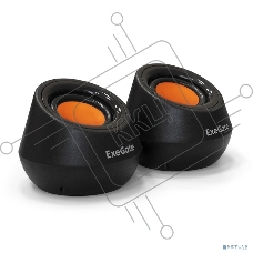 Акустическая система 2.0 ExeGate EX287060RUS Disco 130 (питание USB, 2х3Вт (6 Вт RMS), 100-20000Гц, черный/оранжевый)