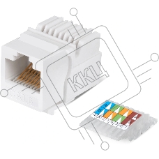 Вставка Keystone Cabeus KJ-RJ45-Cat.6-Toolless 1хRJ45(8P8C), Toolless, кат. 6, неэкр., белый