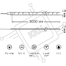 Лента светодиод. Gauss Basic 3м (BT067)