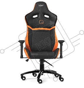 Игровое кресло WARP Gr чёрно-оранжевое (экокожа, алькантара) (GR-BOR)