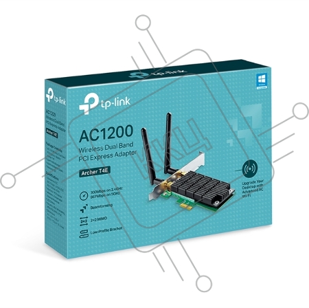 Адаптер TP-LINK ARCHER T4E AC1200 Двухдиапазонный Wi-Fi адаптер PCI Express