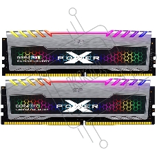 Оперативная память Silicon Power Xpower Turbine, DDR4, 32GB (2x16 GB), 3200 MHz, CL16, радиатор, RGB, серый