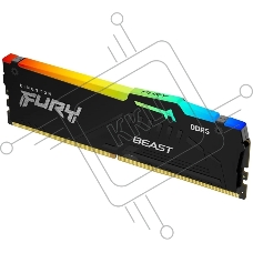 Оперативная память Kingston Fury Beast, DDR5, 32GB (1x32GB), 6000MHz, CL30, DIMM, с радиатором, RGB, черный