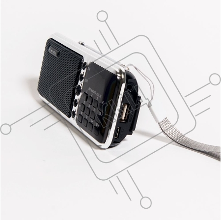 Радиоприемник портативный Сигнал РП-226BT черный/серебристый USB microSD