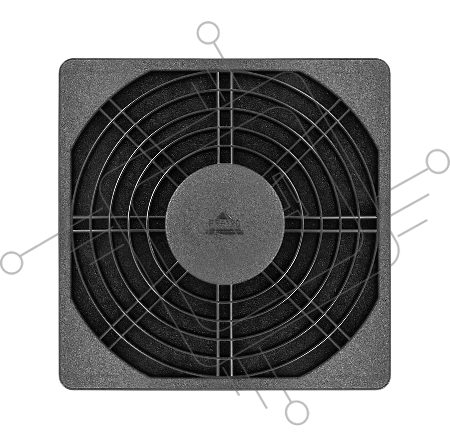 Решетка для вентилятора с фильтром 120х120 ExeGate EG-120PSFB (120x120 мм, пластиковая, квадратная, с пылевым фильтром, черная)