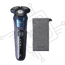 Электробритва роторная Philips S5885/10 реж.эл.:3 питан.:аккум. темно-синий