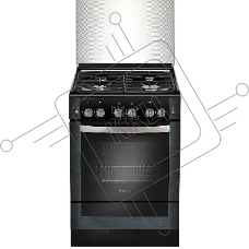 Плита газовая Gefest 6300-02 0046 черный, конфорок 4 газовых, духовка 52 л, 60 см x 85 см x 60 см