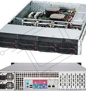 Корпус SuperMicro CSE-825TQC-R802LPB 2U SC825TQC  8 x 3.5