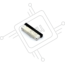 Разъем FPC  Half Coverage Top Contact 0.5K-BS-16PWB 16 pin высота 2мм шаг 0,5мм