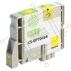 Картридж струйный Cactus CS-EPT0484 желтый (14,4 мл) для Epson Stylus Photo R200/R220/R300/R320/R340/RX500/RX600/RX620/RX640