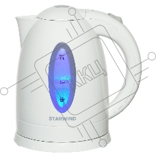 Чайник электрический Starwind SKP2211 1.7л. 2200Вт белый (корпус: пластик)