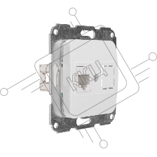 Розетка Компьютер RJ45 DEA с/у мех. Бел KRANZ