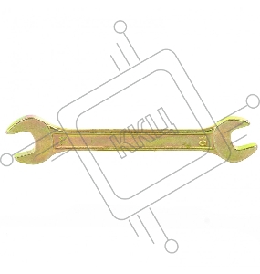 Ключ рожковый, 10 х 11 мм, желтый цинк// Сибртех