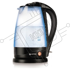 Чайник Vitek VT-1181 стекло Мощность: 2200 Вт. Объем: 1,7 л.