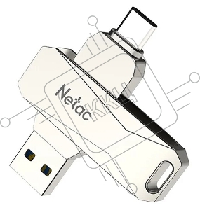 Флеш диск USB Drive Netac U782C dual USB3.0+TypeC 64GB, retail version