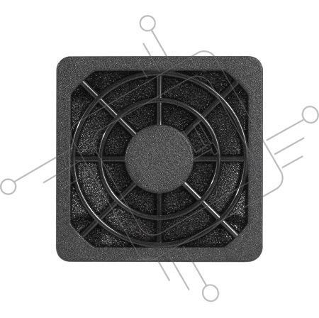 Решетка для вентилятора с фильтром 40х40 ExeGate EG-040PSFB (40x40 мм, пластиковая, квадратная, с пылевым фильтром, черная)