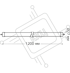 Лампа светодиодная Gauss Elementary T8 24Вт 4000К G13 2000лм 1200мм стекло