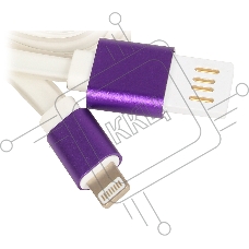 Кабель Gembird  USB 2.0 Cablexpert CC-ApUSBp1m, AM/Lightning 8P, 1м, силиконовый шнур, разъемы фиолетовый металлик, пакет