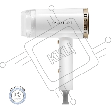 Фен для волос Galaxy Line GL 4353, белый, 2200 Вт, 2 скорости потока воздуха, функция «холодный воздух», складная ручка, насадка-концентратор, защита мотора от перегрева