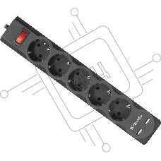 Сетевой фильтр DEFENDER 3M DFS 753 5OUTL. 99753