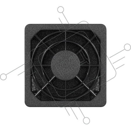 Решетка для вентилятора с фильтром 50х50 ExeGate EG-050PSFB (50х50 мм, пластиковая, квадратная, с пылевым фильтром, черная)