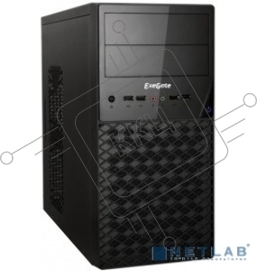 Корпус Exegate EX278427RUS Minitower Exegate QA-413U Black, mATX, <XP400, Black, 120mm>, 3*USB+1*USB3.0, Audio