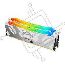 Оперативная память Kingston Fury Renegade, DDR5, 32GB (2x16GB), 7600MHz, CL38, DIMM, радиатор, RGB, белый