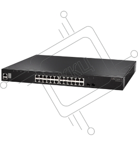 Коммутатор  ECS4510-28T Edge-corE 24 x GE + 2 x 10G SFP+ ports + 1 x expansion slot (for dual 10G SFP+ ports) L2+ Stackable Switch, w/ 1 x RJ45 console port, 1 x USB type A storage port, RPU connector, fan-less design, Stack up to 4 units {3}