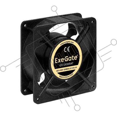 Вентилятор 220В ExeGate EX289021RUS EX12038SAT (120x120x38 мм, Sleeve bearing (подшипник скольжения), клеммы, 2600RPM, 42dBA)