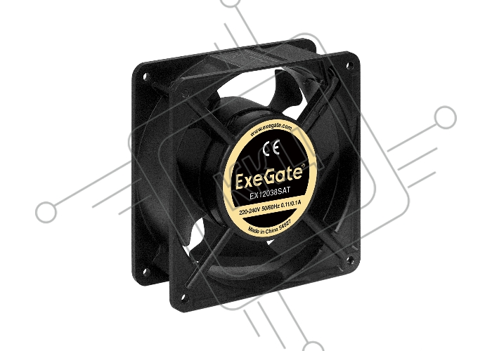 Вентилятор для корпуса ExeGate EX12038SAT черный, 120 мм, 2600 об/мин, 41 дБ