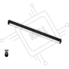 Управляемый светодиодный светильник для шинопровода Magnetic Ambrella light GL1292 BK черный IP20 24W 3000K-6400K 220V 120° 562*25*42 (Без ПДУ)