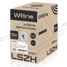Кабель информационный WRline WR-FTP-4P-C5E-LSZH-GY кат.5E F/UTP 4X2X24AWG LSZH внутренний 305м серый