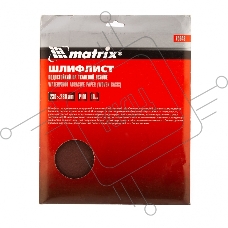 Шлифлист на тканевой основе, P 100, 230 х 280 мм, 10 шт., водостойкий  Matrix