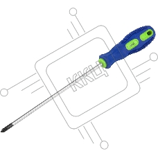 Отвертка крестовая PH1x150, двухкомпонентная рукоятка, CR-V, G-Tec, General