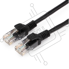 Патч-корд UTP Cablexpert PP12-1.5M/BK кат.5e, 1.5м, литой, многожильный (чёрный)