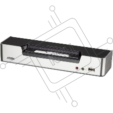 Переключатель, электрон., KVM+Audio+USB 2.0, 1 user USB+2xDVI =) 2 cpu USB+4xDVI, со шнурами USB/DVI Dual Link 2х1.8м.+DVI Dual Link 2х1.8м., 2560x1600, настол., исп.спец.шнуры, без OSD, некаскад, 2-PORT USB 2.0 DVI DUAL VIEW KVMP SWITCH