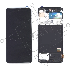 Дисплей для Samsung Galaxy A51 SM-A515F (TFT full size) черный с рамкой