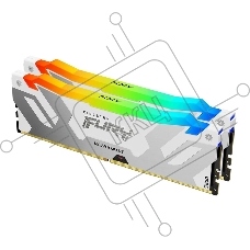 Оперативная память Kingston Fury Renegade, DDR5, 32GB (2x16GB), 8000MHz, CL38, DIMM, радиатор, RGB, белый
