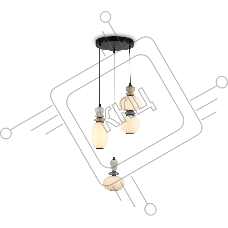 Светильник Ambrella light LH53143/3 BK/WH черный/белый 19W 3000K D330*1630