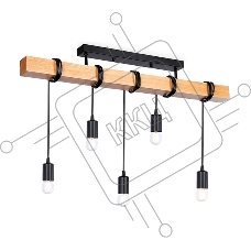 Светильник Ambrella light TR8183/5 BK/LW черный/светлое дерево E27*5 max 40W 800*50*420