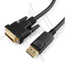 Кабель DisplayPort-DVI Gembird/Cablexpert 1м, 20M/19M, черный, экран, пакет(CC-DPM-DVIM-1M)